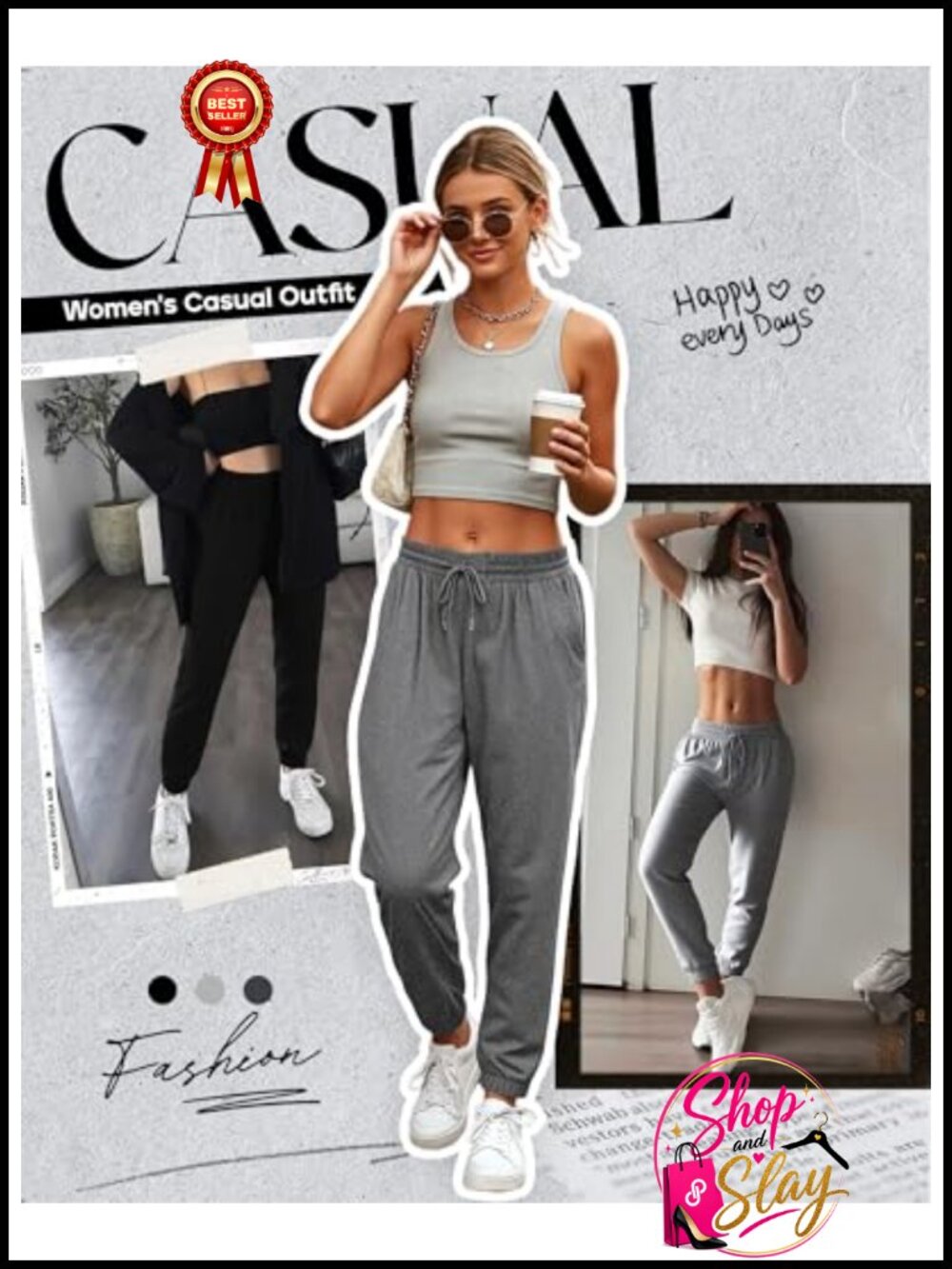 Ultra-Soft Lightweight Joggers with Pockets Drawstring Sweatpants